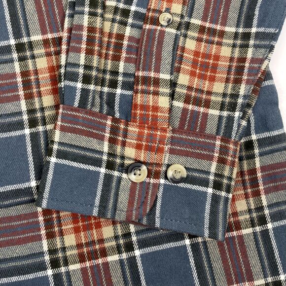 NWT Red Head Ozark Flannel Plaid Shirt Slate Red Cream Work Ranch Yellowstone L - Picture 6 of 11